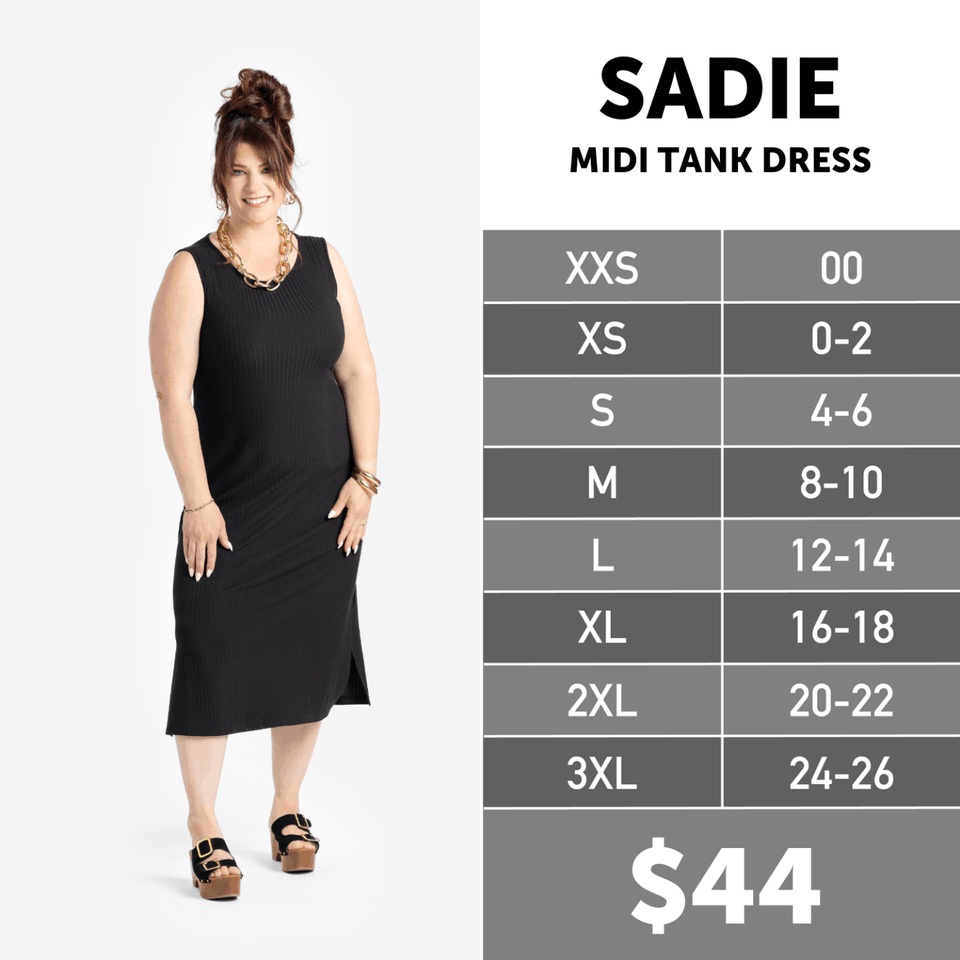 Sadie Size Chart
